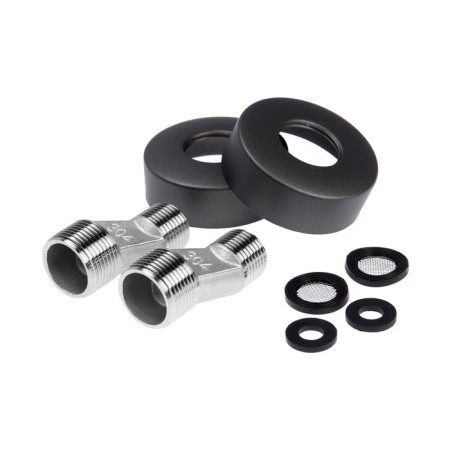 ACCOONA A71127AT bath mixer, single -leaf, pour 300 mm, shower set, black-6