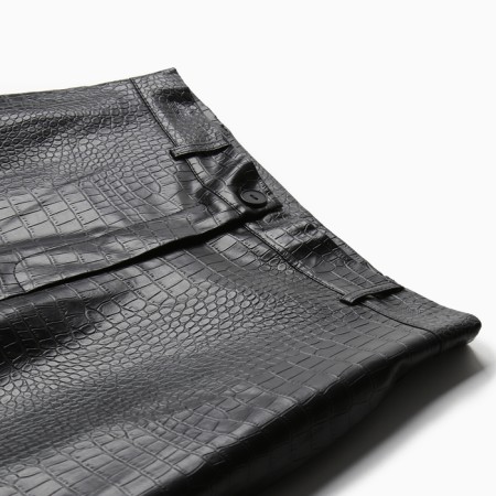 Women's pants (eco-leather) minku: Eco leather Black color, rr 42-6