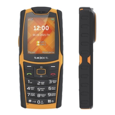 Cell phone Texet TM-521R Black Orange-1