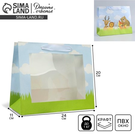 Gift Crafts with a plastic window, packaging, Friends, 24 x 20 x 11 cm