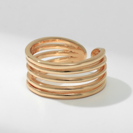 Ring Metal "Trend" three stripes, mini, gold, dimensionless color-1