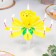 Candle for the cake musical "Tulip", spinning, yellow, 14.5 × 6 cm