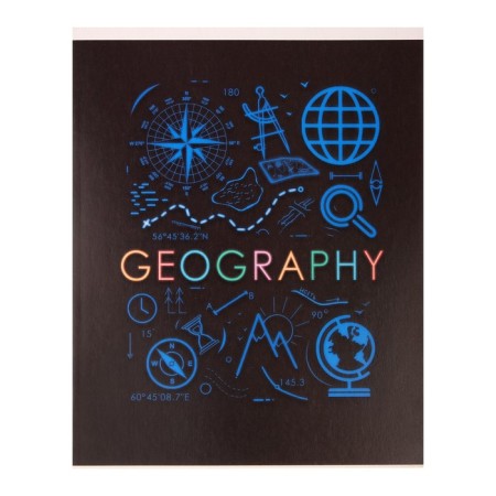 Subject Calligrata Superneene, 48 sheets in a geography cage, with reference material, cover coated cardboard, offset block