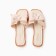 Women's slippers with an open nose, size 40-41, milk color