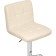Barpered chair PASKAL Metal/Eco -leather, chrome/beige 43x53x89 cm