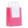 Gift package with a trimmed handle of 18 x 23 x 9 cm, fuchsia