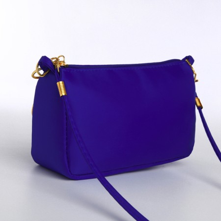 Bag Women's Cross-Bodi with a zipper, blue color-3