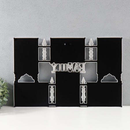 Multipher "Family" in 6 photos, 10x15 cm, plastic, col. white-2