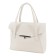 Bag women, genuine leather, white 31x12x25 cm