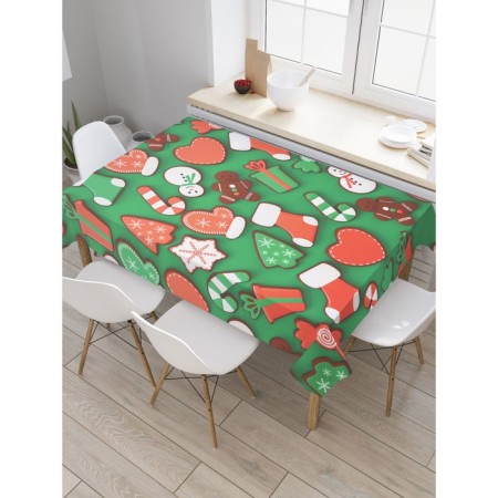 Gingerbread tablecloth “Gingerbread”, rectangular, Saten, size 145x180 cm
