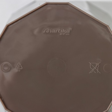 Kashpo for flowers with an insert "Palermo", 1.8 liters, brown color-4