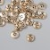 Buttons plastic for creativity 4 punctures "gold" set of 30 pcs 1.2x1.2 cm