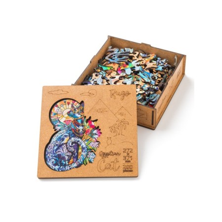 Wooden puzzle "cat", size l - 27 × 37 cm, 200 parts-5