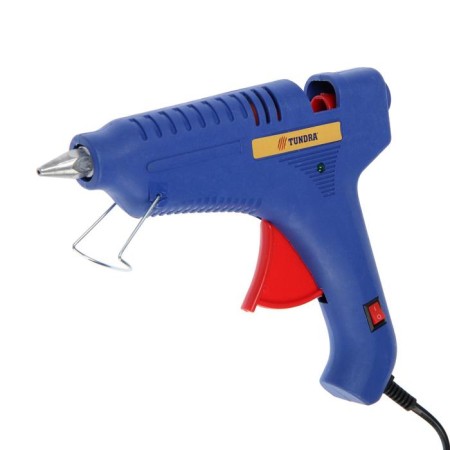 Tundra glue gun, 60 watts, 220 V, lane 1.2 m, switch, indicator, anti -bore, 11 mm-4