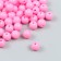 Plastic beads "bright pink" glossy set 25 grams d = 0.8 cm
