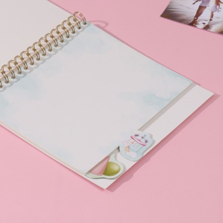 Photo album on spirals 20 sheets "Our love" Volumetric element + 4 tabs 24x24 cm-5