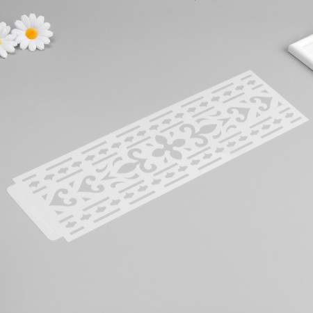 Tencil of border plastic "Heraldic patterns" 40x12 cm-4