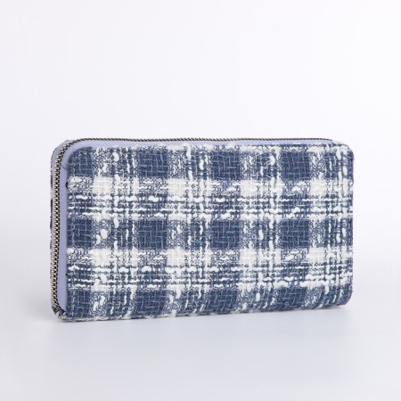 Women's wallet with lightning, blue color-1