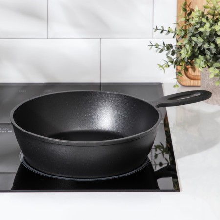 Svetik pan, d = 24 cm, aluminum handle, anti -stick coating, black color-5