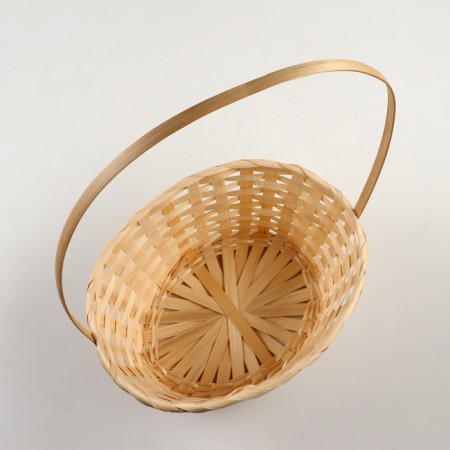 Wicker basket, 30x22 x h13/49cm, bamboo, natural-2