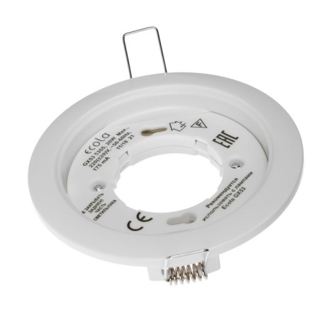 Builtrous lamp Ecola 5355, GX53, IP20, 220 V, 25x106 mm, round, white