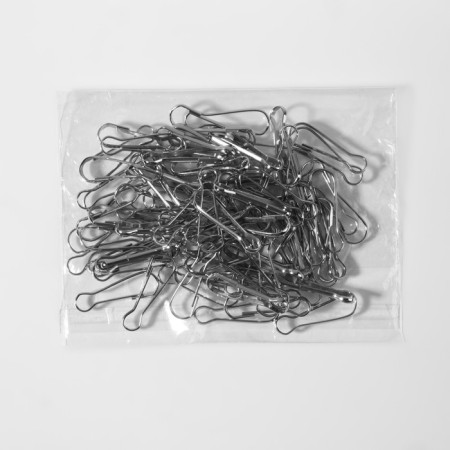 Carabiner wire, iron, 25 × 8 mm, thickness - 1.5 mm, silver color, price per 1 piece-3