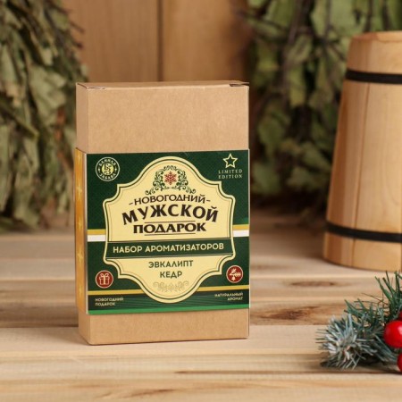 New Year. A set of flavorings 2 pcs for 100 ml "Male Gift", cedar, eucalyptus-2