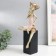 Souvenir Polystone "Girl in Cuba, with pigtails" white-gold 15x10x37 cm