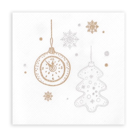 New Year's napkins Paper Lilia "Five minutes", 1 layer, 24x24 cm, 50 pcs-1