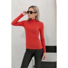 Women's turtleneck Eliseeva Olesya, size 50, Terracotta color