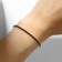 Bracelet "ice" 1 row, gray color in silver, 7 cm