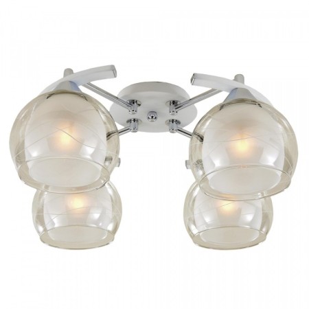 Ceiling Citilux Cutilux CL157141, 40x40x20 cm, 4x75W, E27, black and white color