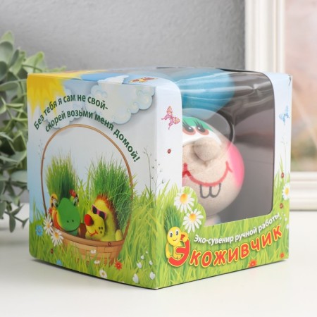 Growing gift Eco -Zhizhivchik "Rabbit Blue" Gift packaging-5