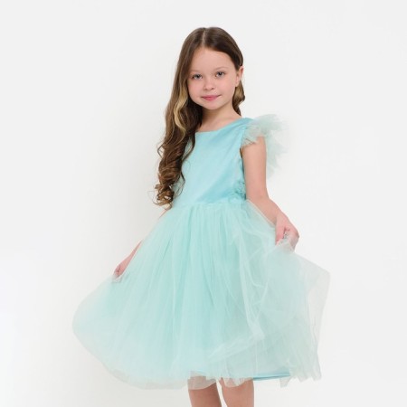 Dress for girls with wings KAFTAN, size 32 (110-116 cm), bierce-blue color-1
