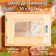 Window, 30 × 40cm, double glass of linden
