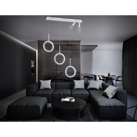 LED LED suspension with a remote control Ambrella Light, Linetech, FL5277, LED, 59 W, 4425LUM, 3000-6400K, white color-1