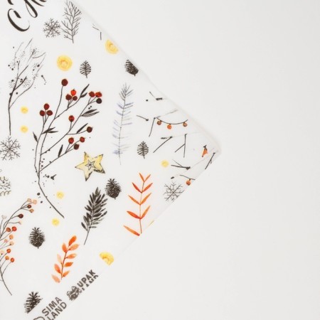 Paper packaging with silence, New Year's packaging "New Year tree", 50 x 66 cm.-1