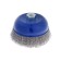 Metal brush for ushm tundra, "cup", M14, 125 mm