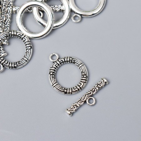 Decor Metal for the Creativity of Labbels "Greek Ornament Ring" Silver 2065M016 2.3x0.7 cm 700644-1