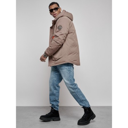 Male winter jacket, size 52, brown color-19