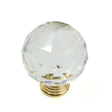 Handle button Cappio "Diamond", glass, d = 40 mm-3