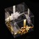 PVC folding box "Golden Bow", 7 x 7 x 7 cm