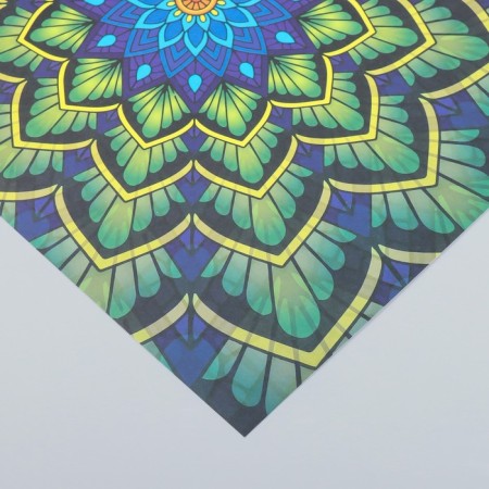 Scrapbooking paper "Flower mandala" density 180 g 30.5x32 cm-2