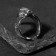 Ring "Right" long claw, color black silver, dimensionless