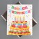 Gift folding box, packaging, "Happy Birthday", 31.2 x 25.6 x 16.1 cm