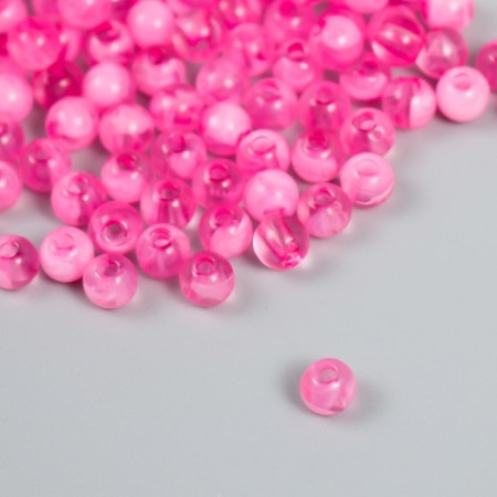 A set of plastic beads "Astra" 6 mm, 20 g (170 +/- 10pcs), pink