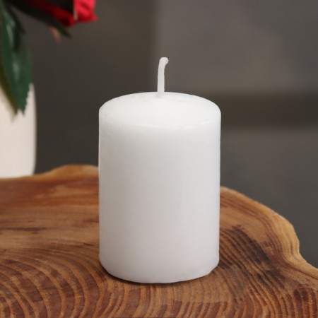 Candle - Aromatic "Jasmine" cylinder, 4x6 cm-1