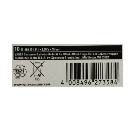 Battery VARTA Silver Oxide, 389 - 1bl, 1.55 V, blister, 1 pc.-3