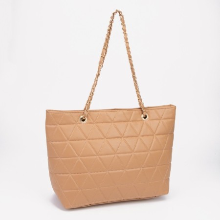 Zipper bag with lightning, beige color-1