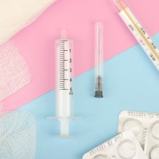 Шприц медицинский двухкомпонентный 5 мл, 23G, 0,7 х 40 мм, МПК Елец, Россия